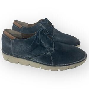 Roan Bed Stu Heaton Oxford, Mens sz 10 casual distressed slate gray leather shoe